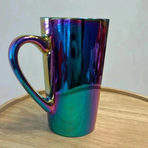 Starbucks Coffee Mug 16 oz Rainbow Holographic Iridescent 2022 Holiday - Picture 2 of 5